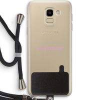 kwetsbaar: Samsung Galaxy J6 (2018) Transparant Hoesje met koord
