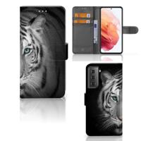 Samsung Galaxy S21 | Telefoonhoesje | Met pasjeshouder | Tijger