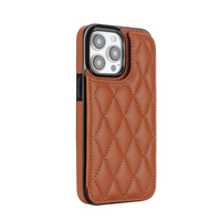 iPhone 15 Plus hoesje - Backcover - Pasjeshouder - Kunstleer - Bruin