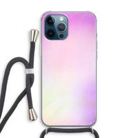 Flow mist pastel: iPhone 12 Pro Transparant Hoesje met koord