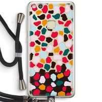 Colored Giraffe: Huawei Ascend P10 Lite Transparant Hoesje met koord
