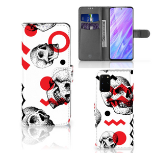 Telefoonhoesje met Naam Samsung Galaxy S20 Plus Skull Red