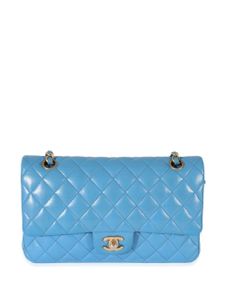 CHANEL Pre-Owned sac porté épaule Double Flap médium (2022) - Bleu