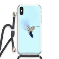 Kolibri: iPhone XS Transparant Hoesje met koord