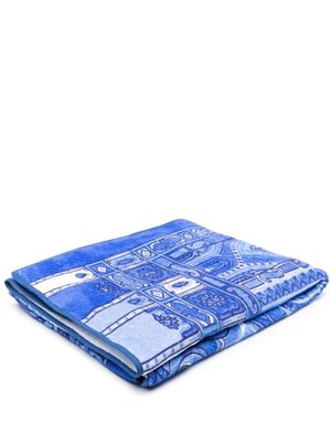 ETRO HOME serviette de bain à imprimé baroque - Bleu