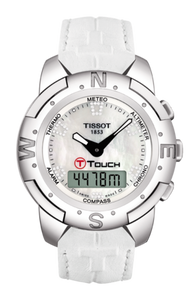 Horlogeband Tissot T33785885A / T610030086 Leder Wit 20mm
