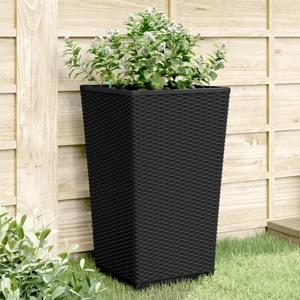VidaXL Plantenbakken 4 st 32,5x32,5x57 cm polypropeen zwart