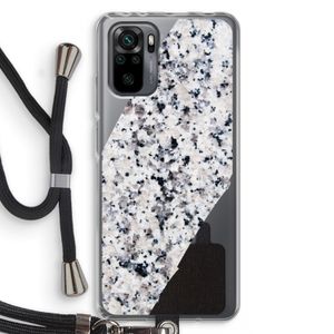 Gespikkelde marmer: Xiaomi Redmi Note 10 Pro Transparant Hoesje met koord