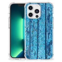 iPhone 13 Pro Max Stevig Telefoonhoesje Wood Blue