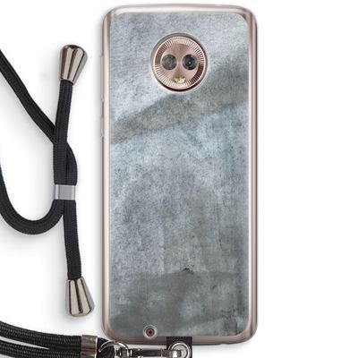 Grey Stone: Motorola Moto G6 Transparant Hoesje met koord