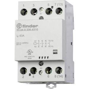 Finder 22.64.0.024.4710 Contactor 3x NO, 1x NC 24 V/DC, 24 V/AC 63 A Tray 1 stuk(s)