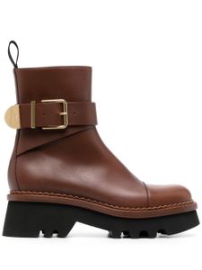 Chloé bottines Owena en cuir - Marron