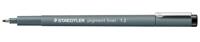 Staedtler pigment liner fineliner, ronde punt, schrijfbreedte 1,2 mm zwart