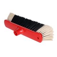 Buemag bezemkop zacht - 33 cm - kunststof - zwart/rood - binnen