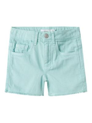 Name it zomer short meisjes - turquoise - NkfRose - mom fit
