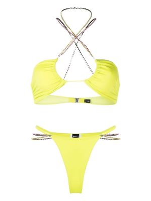 GCDS bikini à ornements en cristal - Vert