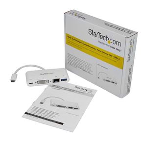 StarTech.com USB-C multiport adapter voor laptops Power Delivery DVI GbE USB 3.0