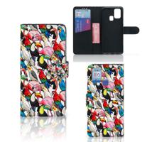 Samsung Galaxy M31 | Telefoonhoesje | Met pasjeshouder | Birds