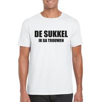 Vrijgezellenfeest De sukkel shirt wit heren