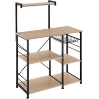 tectake -Keukenrek Crawley 90x40x131,5cm - industrieel lichtbruin - 404755 tectake -Keukenrek Crawley 90x40x131,5cm - industrieel lichtbruin - 404755
