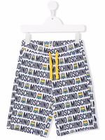 Moschino Kids short Minions à logo imprimé - Blanc