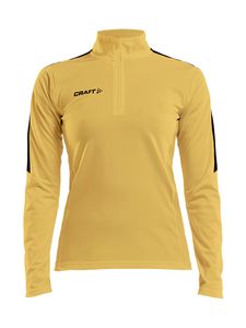 Craft 1905625 Progress Halfzip Tee LS W - Yellow/Black - M