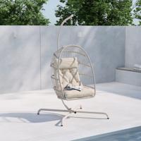 Nohr Hangstoel 'Elysse' kleur Beige Nohr Hangstoel 'Elysse' kleur Beige