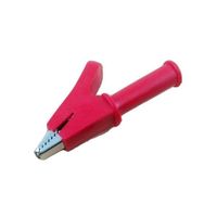 1* Plastic Handle Metal Alligator Clip, Red, Support 4MM Banana Connector