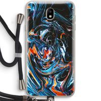 Black Unicorn: Samsung Galaxy J7 (2017) Transparant Hoesje met koord