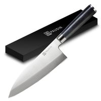 PAUDIN M2 Premium 20cm Deba koksmes - Klassiek Japans Koksmes Enkelzijdig Geslepen