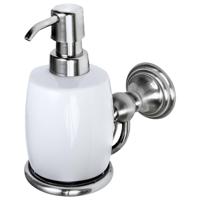 Haceka Allure Zeepdispenser - wandmodel - keramiek - geborsteld RVS 1208435
