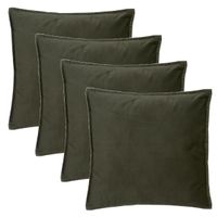 Bank/sierkussens Sophia - 4x stuks - 45 x 45 cm - polyester met rits - thumbnail