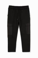 Slim fit broek met koord - BLACK - 36