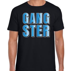 Gangster fun tekst  / verjaardag t-shirt zwart voor heren 2XL  -