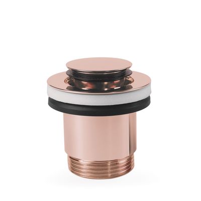 Afvoerplug Tres Valvulva | 5/4" | Click waste | Messing | Rond | 24k Rose goud