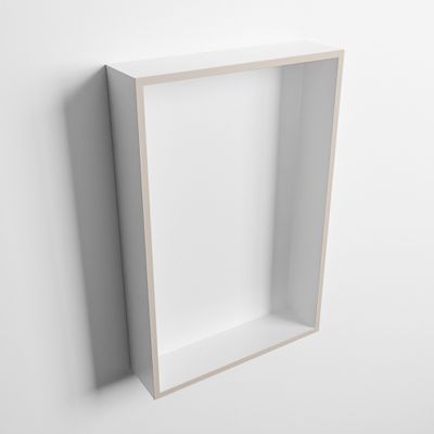 MONDIAZ EASY Nis 44,5x29,5cm in solid surface kleur Linen | Talc. 1 vak geschikt voor in- of opbouw