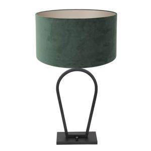 Steinhauer Zwarte schemerlampStang met groene velours kap - 3509ZW
