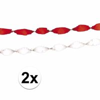 4x crepe slingers wit-rood   -