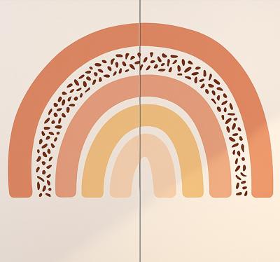 Paster halve regenboog meubel sticker
