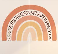 Paster halve regenboog meubel sticker