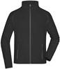 James & Nicholson JN597 Men´s Structure Fleece Jacket - Black/Carbon - M