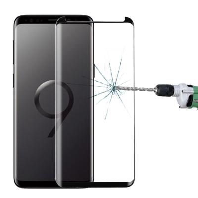 Voor Galaxy S9 PLUS 0 33 mm 9H oppervlaktehardheid 3D gebogen rand anti-kras niet-volledig scherm HD volledig zelfklevende glas Screen Protector (zwar