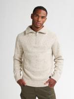 Petrol Knitwear Collar M-3050-kwc258 Trui 0009 Antique White Melee