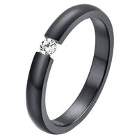 Cilla Jewels edelstaal ring Crystal Black - thumbnail