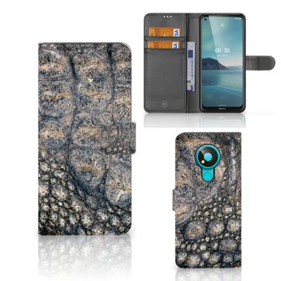 Nokia 3.4 | Telefoonhoesje | Met pasjeshouder | Krokodillenprint