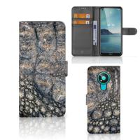 Nokia 3.4 | Telefoonhoesje | Met pasjeshouder | Krokodillenprint