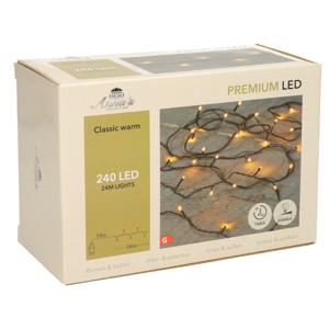 Kerstverlichting 240 led lampjes - klassiek warm wit - 24 meter - lichtsnoer