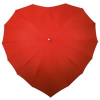 Impliva - hartvormige paraplu - uv-bescherming - ø 84 cm - rood