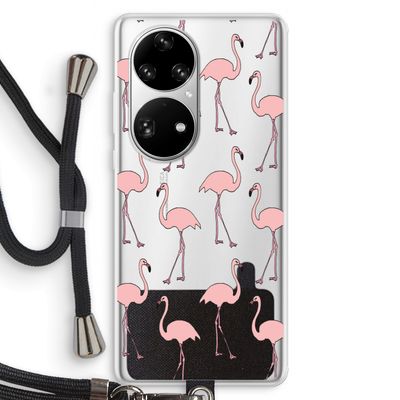 Anything Flamingoes: Huawei P50 Pro Transparant Hoesje met koord