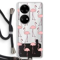 Anything Flamingoes: Huawei P50 Pro Transparant Hoesje met koord